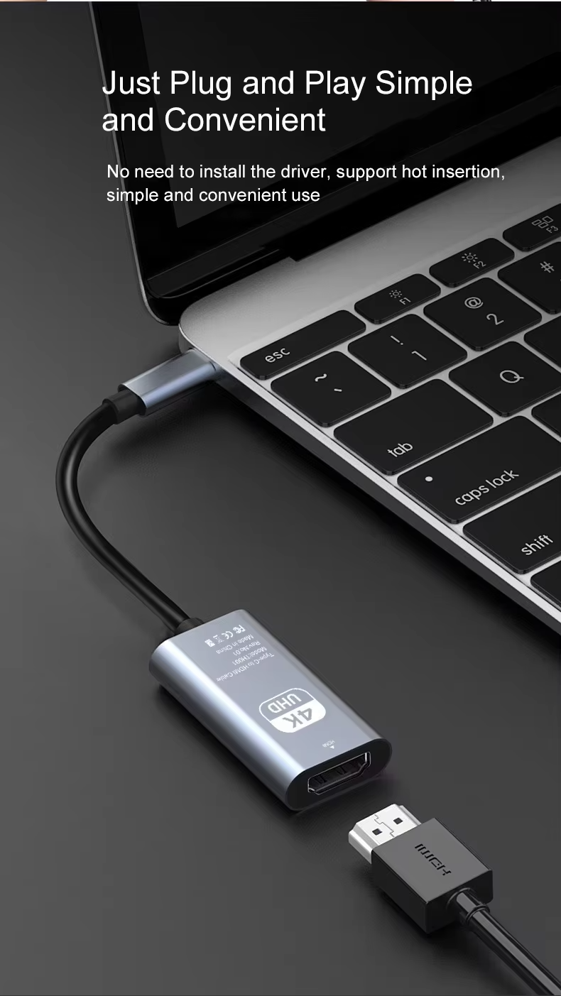 Type C To Female HDMI HDTV Cable 4K USB Adapter