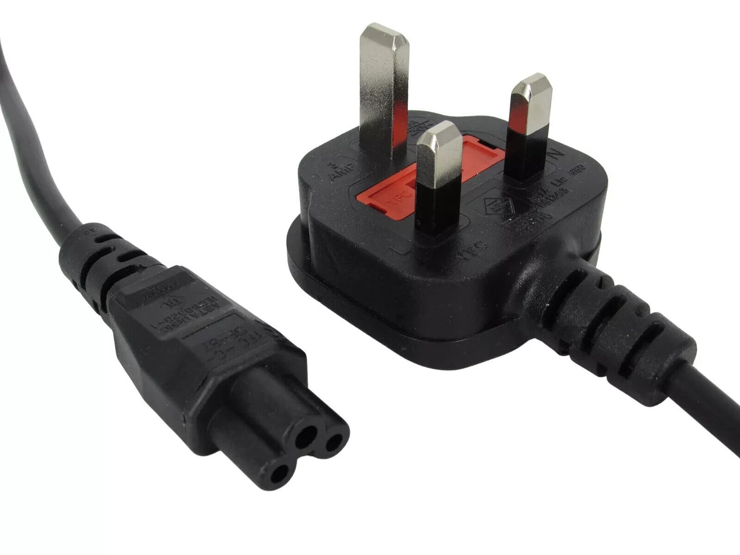 Power Cord UK Plug to IEC Cable C5 - Clover
