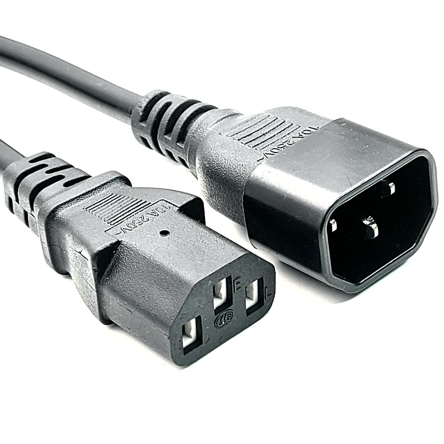 Power Extension Cable IEC Male to Female Kettle Lead C14 - C13 - PVC