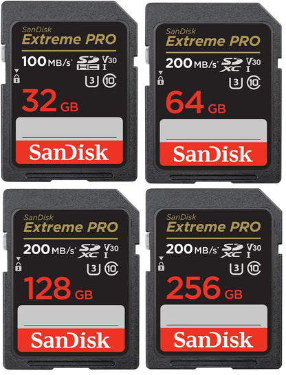 SanDisk Extreme PRO SD Card SDHC SDXC Class 10 UHS-I 32GB/64GB/128GB/256GB