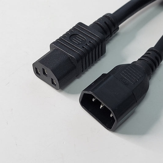 Power Extension Cable IEC Male to Female Kettle Lead C14 - C13 - PVC