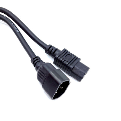 Power Extension Cable IEC Male to Female Kettle Lead C14 - C13 - PVC