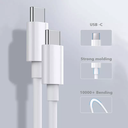 USB-C to USB-C Fast Charging, High Speed Data Transfer Cable