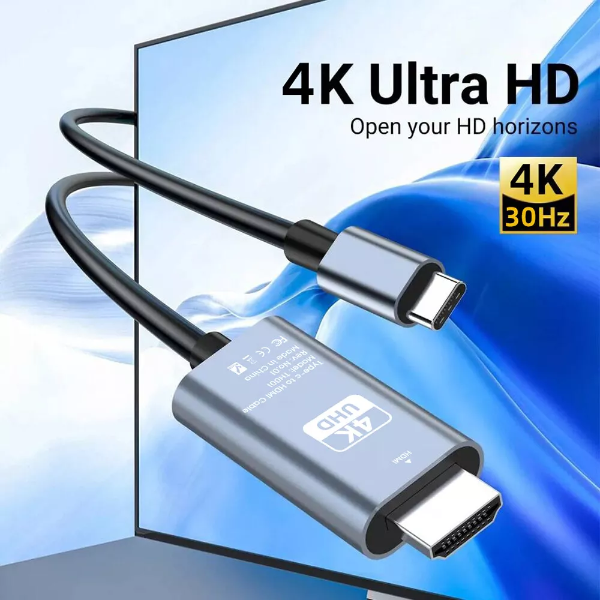 2m USB C Type C To HDMI 8K Cable TV Adapter Mobile Phone Tablet HDTV